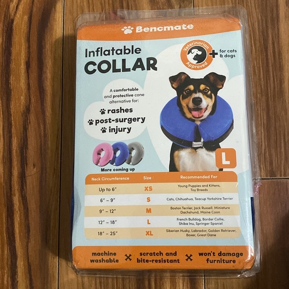 Bencmate inflatable protective collar, NIB. Size Large. - Picture 1 of 9